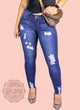 Distressed Skinny Ankle Jeans