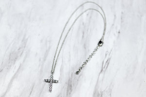 Silver Cross Pendant Necklace