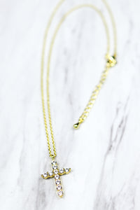 Gold Cross Pendant Necklace