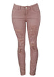 Distressed Pink "Jean" Jeggings