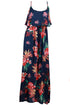 Navy Blue Maxi Flower Dress